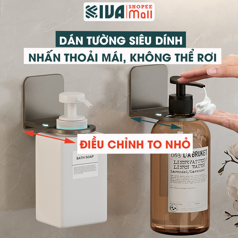 Kệ Đựng, Treo Sữa Tắm, Dầu Gội Đầu, Nước Rửa Tay KIVA, Cài Đặt Không Cần Khoan Đục, Thiết Kế Lỗ Linh Hoạt.