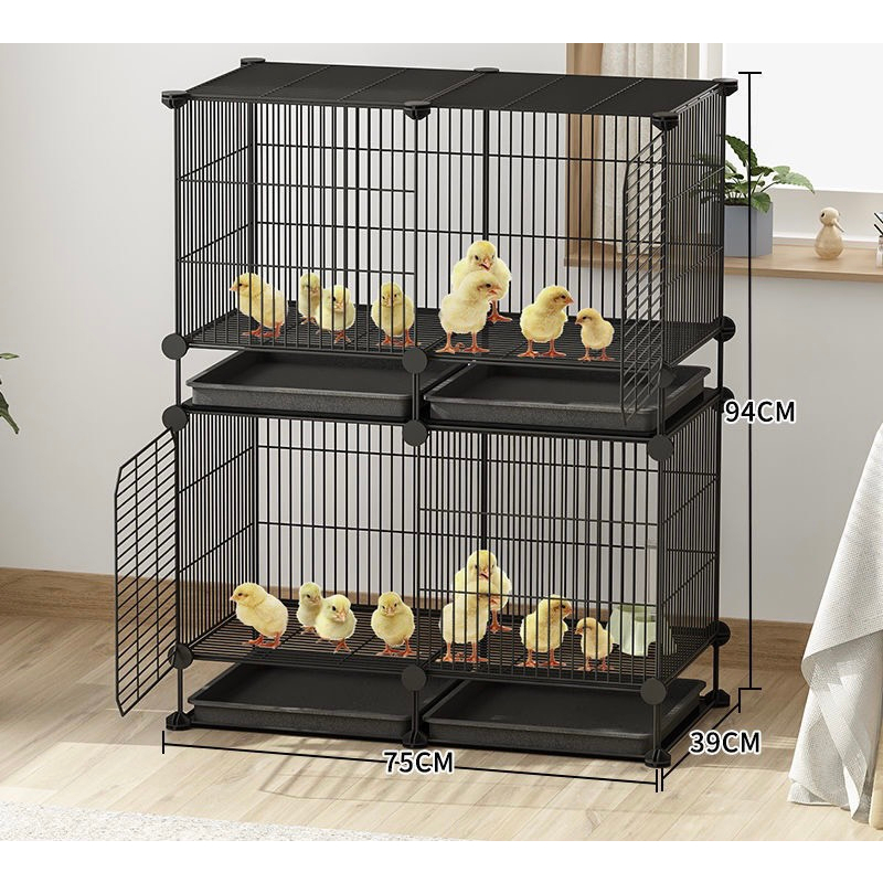 Lồng chim tự ráp, lồng chuột hamster, chuồng ch, mèo, gà, thích hợp nuôi được nhiều bé riêng biệt, kèm khay vệ sinh
