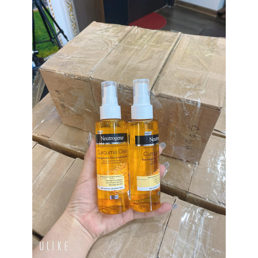 Xịt khoáng Neutrogena Curcuma Clear tinh chất nghệ tươi cấp ẩm, ngăn ngừa và giảm, mụn, giảm thâm