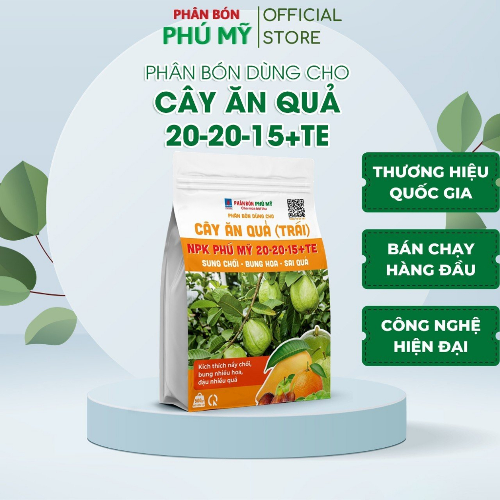 Combo 2 Túi Phân Bón NPK Đạm Phú Mỹ Cung Cấp Vi Lượng Bổ Sung Dinh Dưỡng Cho Cây Ăn Quả túi 500gram và túi 500gram