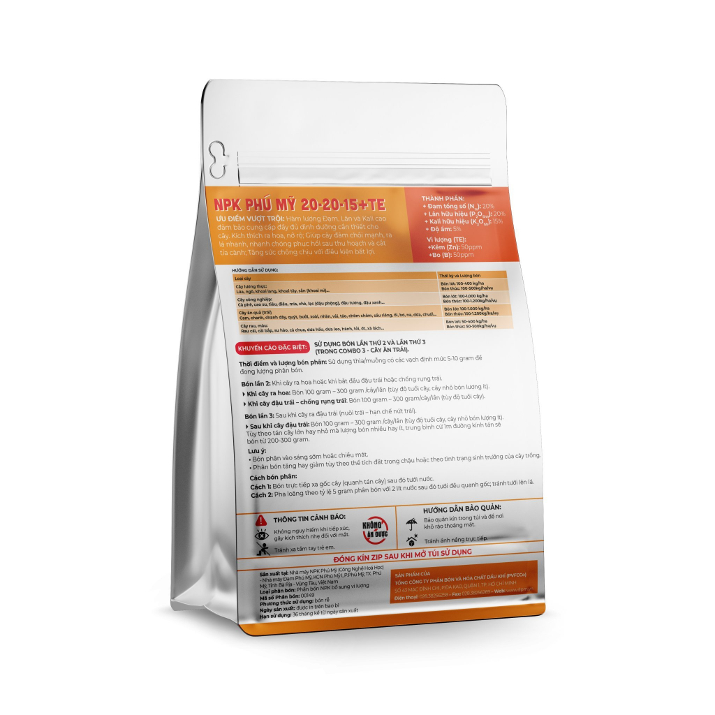 Combo 2 Túi Phân Bón NPK Đạm Phú Mỹ Cung Cấp Vi Lượng Bổ Sung Dinh Dưỡng Cho Cây Ăn Quả túi 500gram và túi 500gram