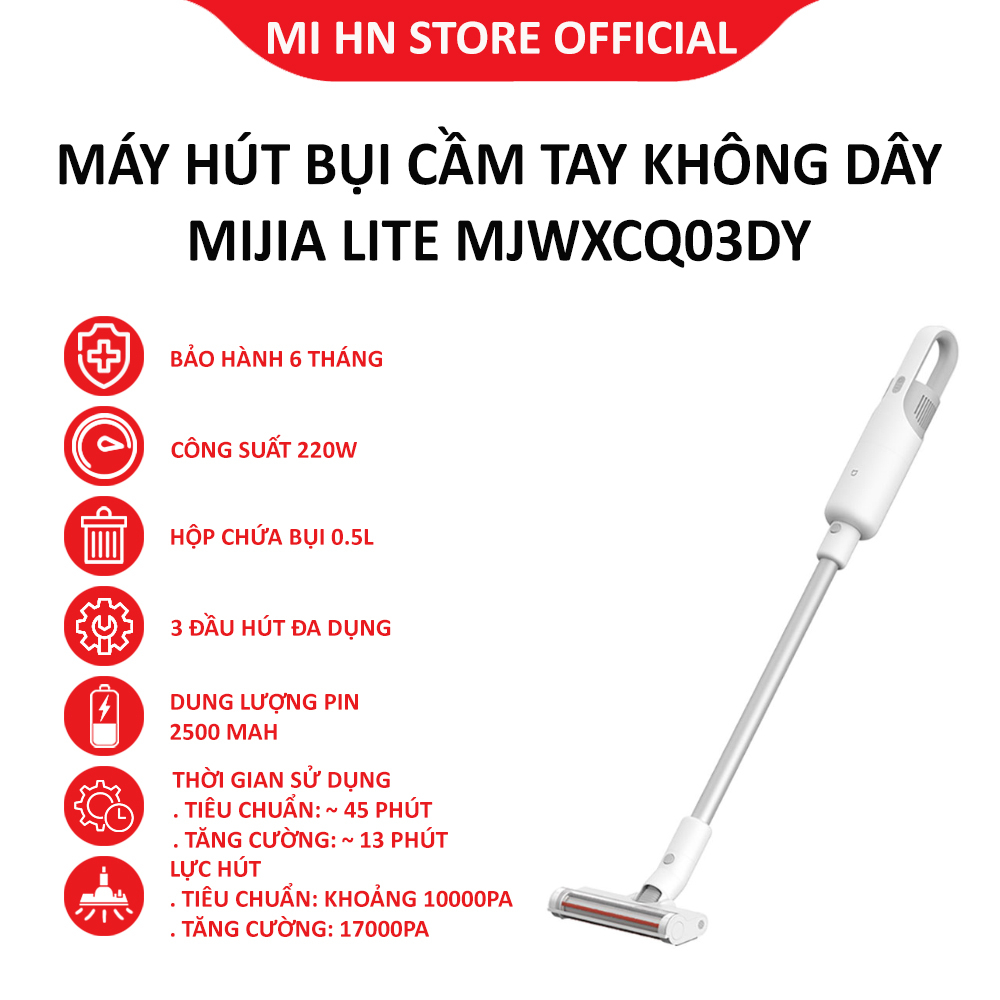 Máy hút bụi cầm tay không dây Xiaomi Mijia Lite MJWXCQ03DY - Bảo hành 6 tháng