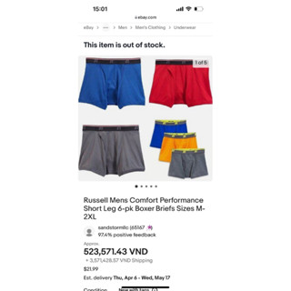 Quần lót Nam fruit of the loom xuất xịn giá siêu rẻ size S xuất a mazon cho ng 71-76cm bụng