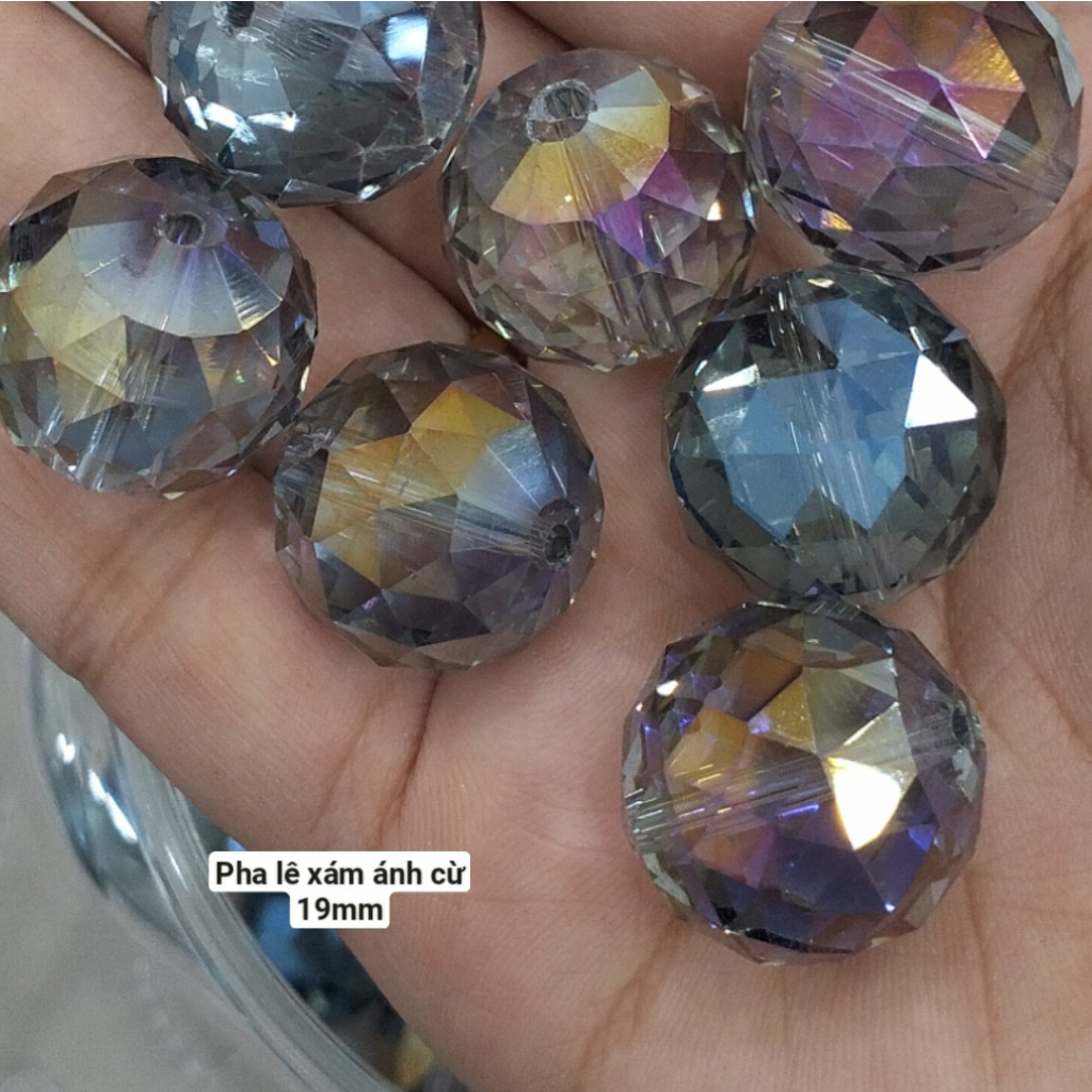 2 viên Pha lê size lớn 10mm 12mm 14mm 16mm 18mm 20mm