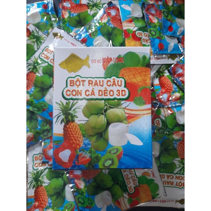 Bột rau câu con cá dẻo 3D