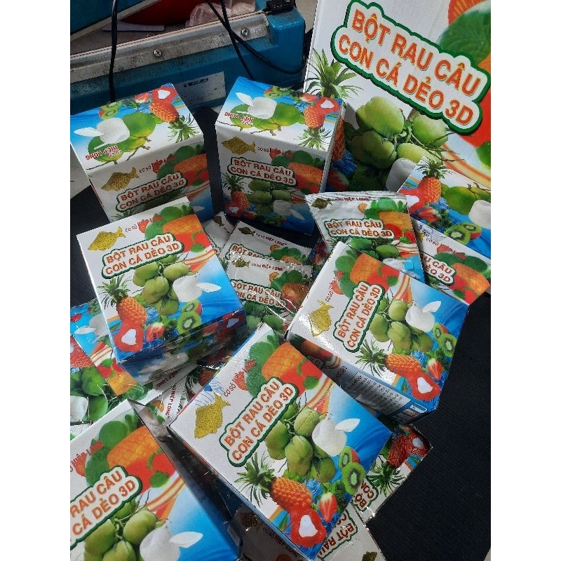 Bột rau câu con cá dẻo 3D