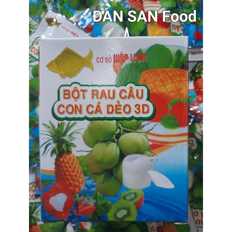 Bột rau câu con cá dẻo 3D