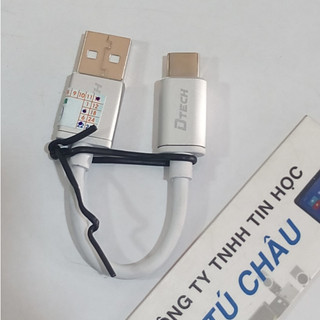 Cáp USB ra Type C - Hiệu Dtech: Cáp dài 10Cm - 50Cm (Hàng chính hãng)