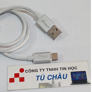 Cáp USB ra Type C - Hiệu Dtech: Cáp dài 10Cm - 50Cm (Hàng chính hãng)