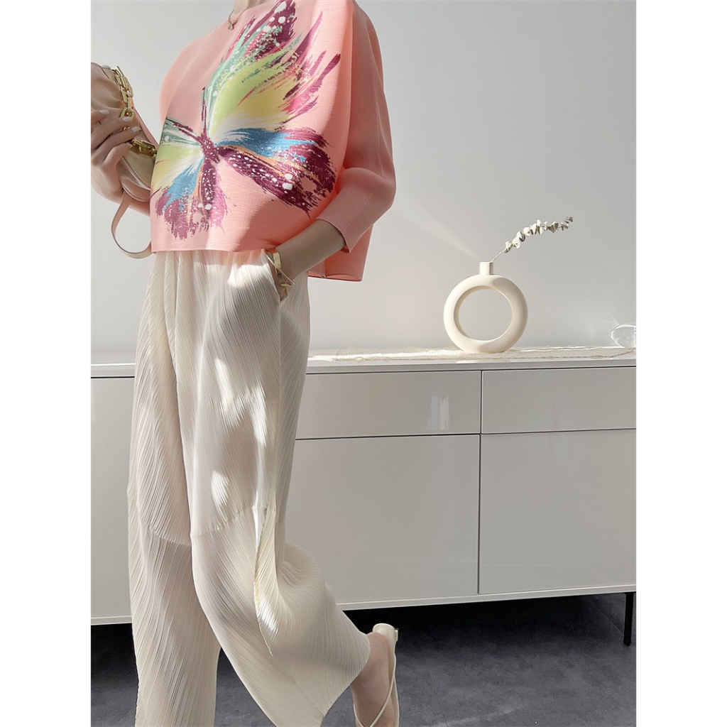 (HÀNG SẴN) Áo thun lò xo dáng croptop tay lỡ, Áo cổ tròn form ngắn trẻ trung