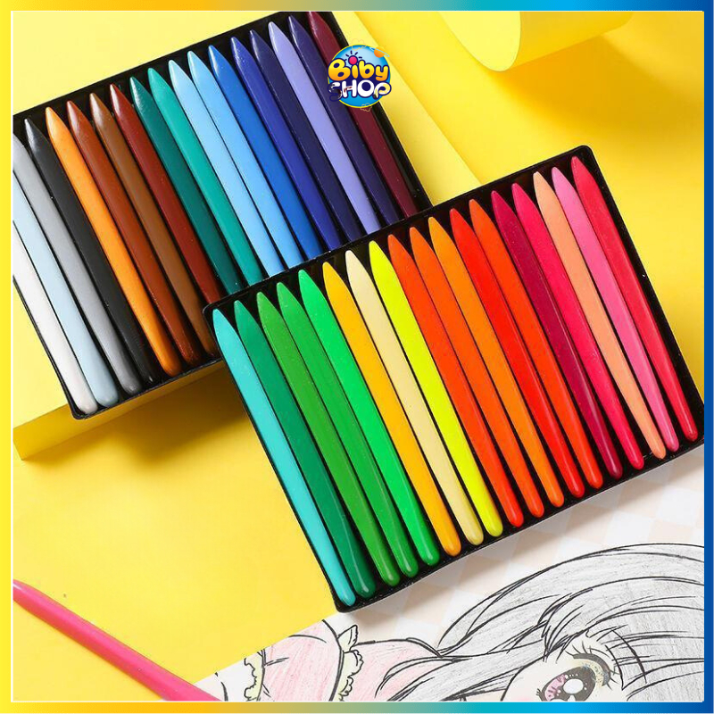 Màu hữu cơ sáp tự nhiên 12 bút và 24 bút tự nhiên không nem tay an toàn với trẻ nhỏ