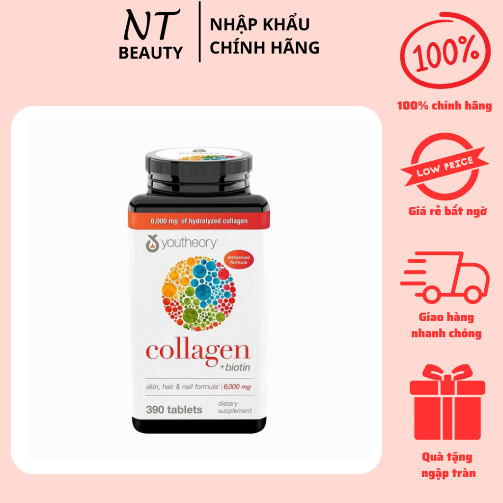 Collagen 390 Viên Youtheory Advanced Usa