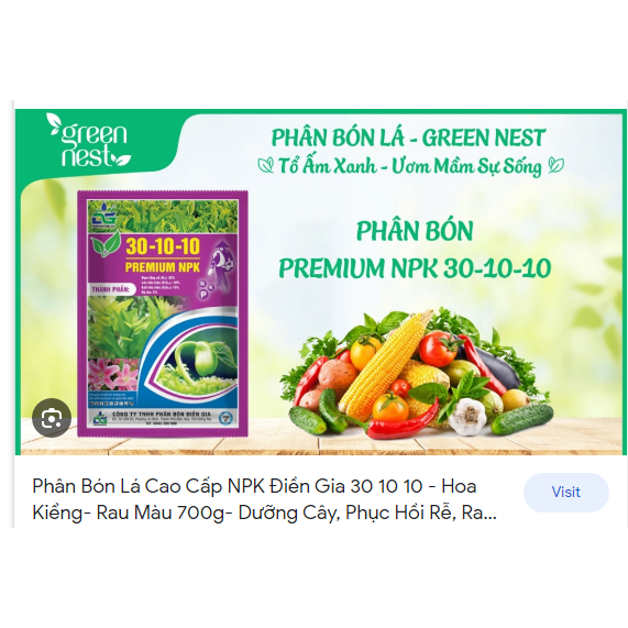 Phân bón NPK 30-10-10 Gói 700GR