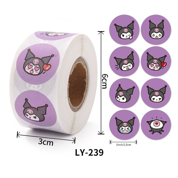 Cuộn 500 miếng tem dán hình tròn size 25mm sticker thanks you, icon dễ thương PK045