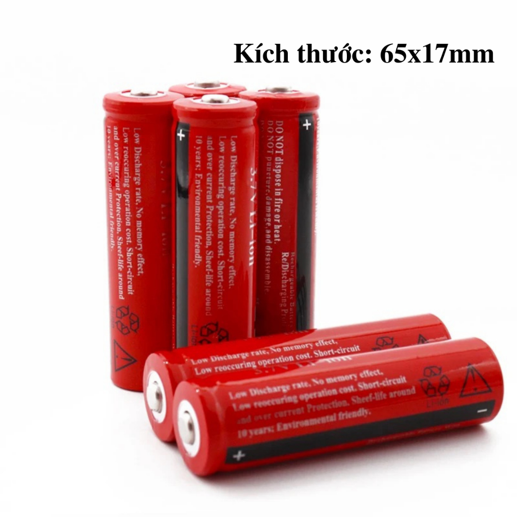 Pin sạc tích điện pin lion dùng cho đèn pin tông đơ máy ảnh dung lượng 18650 6800 mah 3,7v