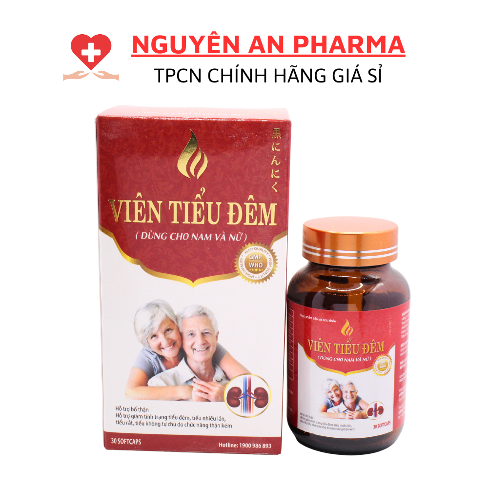 Viên tiểu đêm hỗ trợ giảm tiểu đêm, tiểu nhiều lần, tiểu lắt nhắt, giúp tăng cường chức năng thận, bổ thận - Hộp 30 Viên