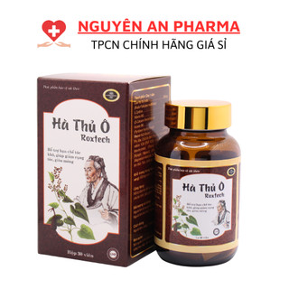 Viên uống HÀ THỦ Ô đen tóc, giảm tóc bạc sớm, hỗ trợ mọc tóc, giảm rụng tóc - Chai 30 Viên Hà thủ ô Roxtech