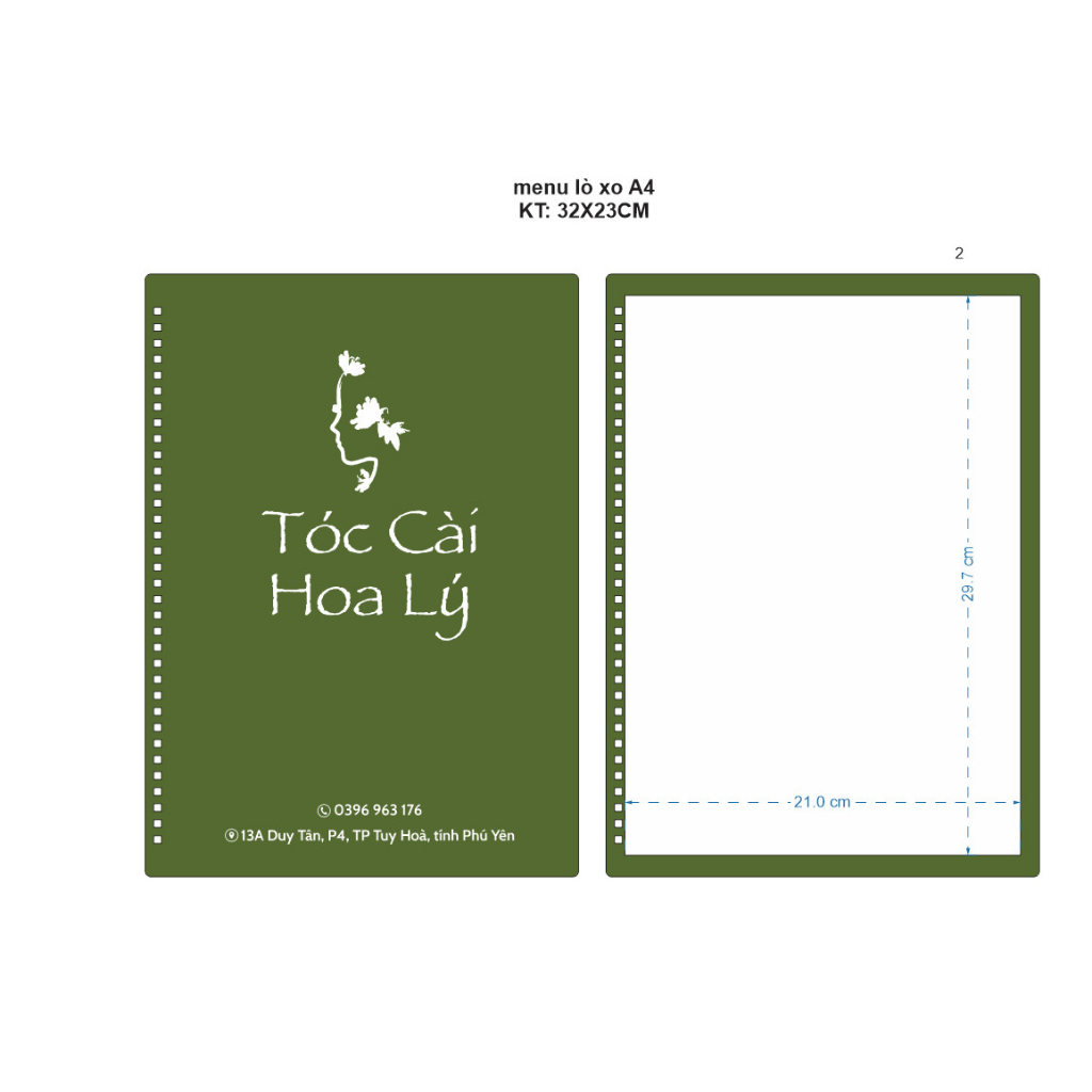 HCM | MENU A4 GỖ GÁY LÒ XO BÌA NHỰA, IN UV, MÀU SẮC YÊU CẦU - LUXI DECOR