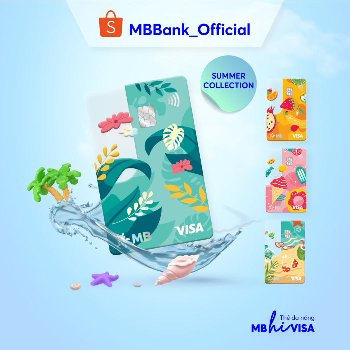 Toàn quốc  Dịch vụ phát hành thẻ MB Hi Visa Collection - Bộ sưu tập Summer