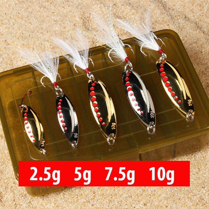 Mồi Thìa Lượn Spoon 7,5g chuyên câu cá suối, cá mương, câu lure - Thìa lượn câu mương