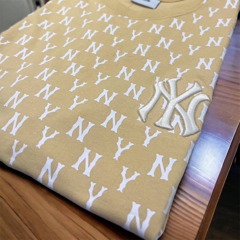 Tee/áo thun MLB Basic Monogram All Over NY unisex nam nữ