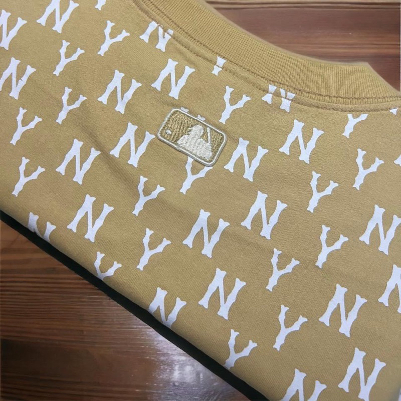 Tee/áo thun MLB Basic Monogram All Over NY unisex nam nữ