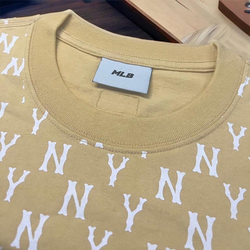 Tee/áo thun MLB Basic Monogram All Over NY unisex nam nữ