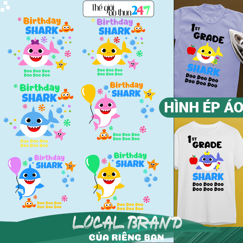 Hình Baby Shark Bundle B1 cho bé bằng bàn là, bàn ủi
