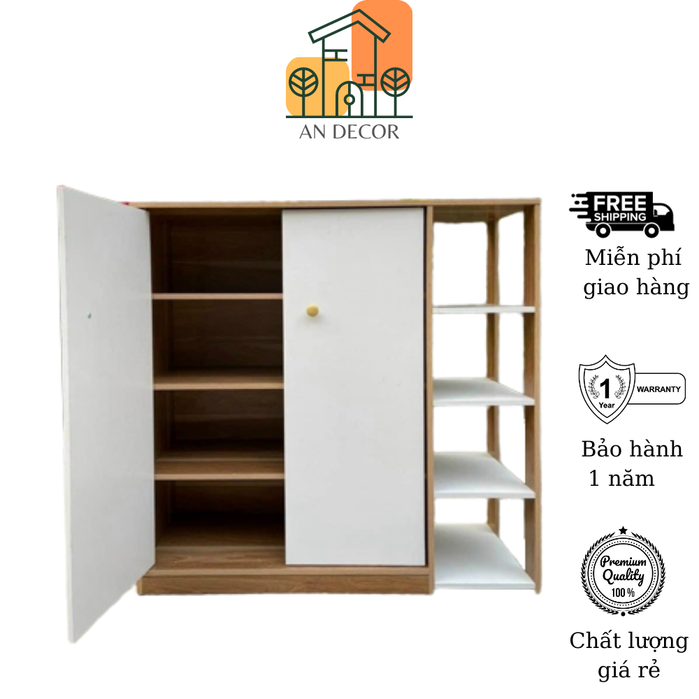 Tủ Giày Dép Gỗ Cao Cấp AN DECOR Có Kệ 4 Tầng - Kệ Giày Gỗ To Thông Minh Nội Thất Phong Cách Hiện Đại