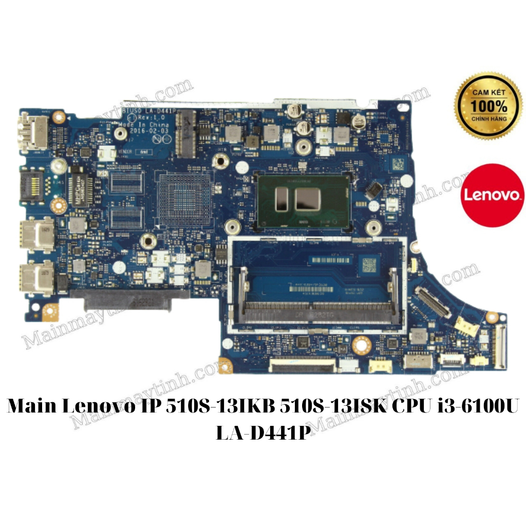 Main Lenovo IP 510S-13IKB 510S-13ISK CPU i3-6100U LA-D441P