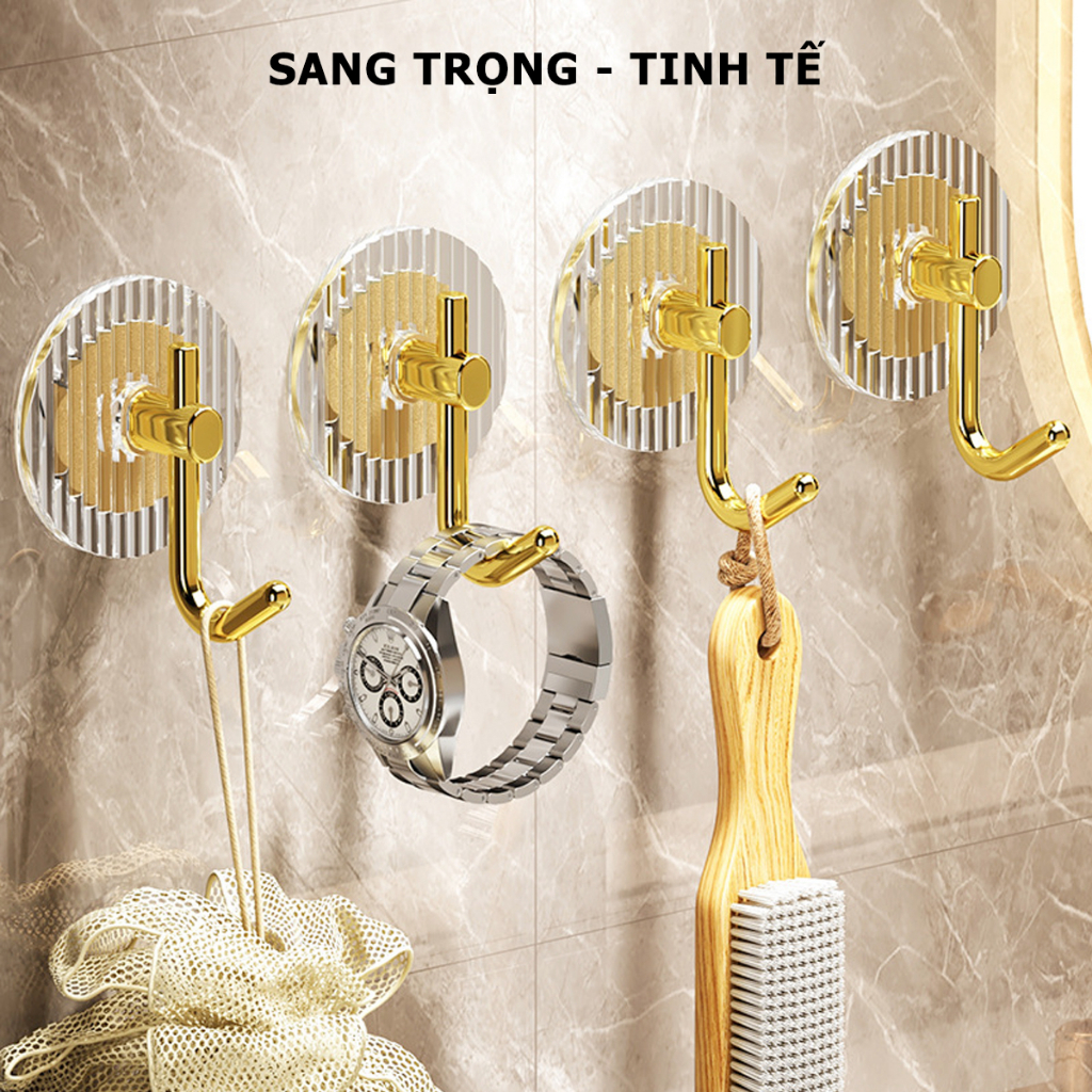 Móc treo đa năng dán tường inox 304 siêu chắc, Móc treo đồ thông minh gia đình (chịu lực đến 10kg mỗi móc) MKS012