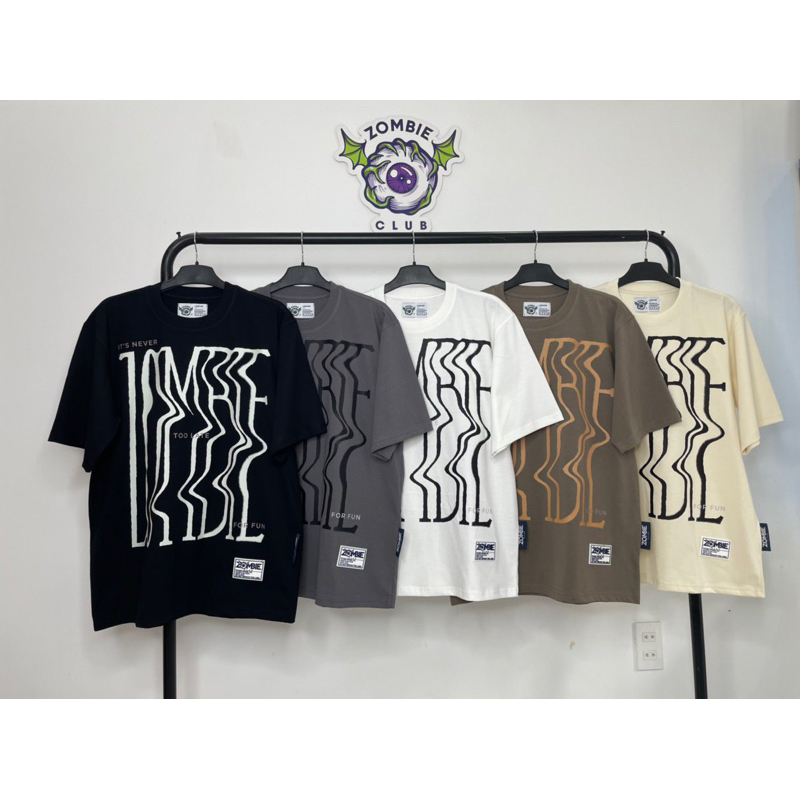 Áo thun zombie club hoạ tiết thun cotton 100% dày đẹp hàng chính hãng 230gsm