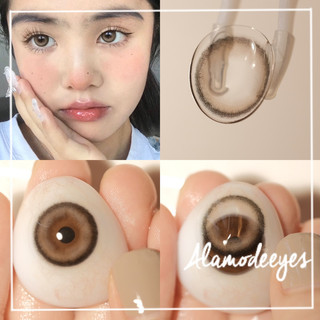 Lens nâu mật ong viền