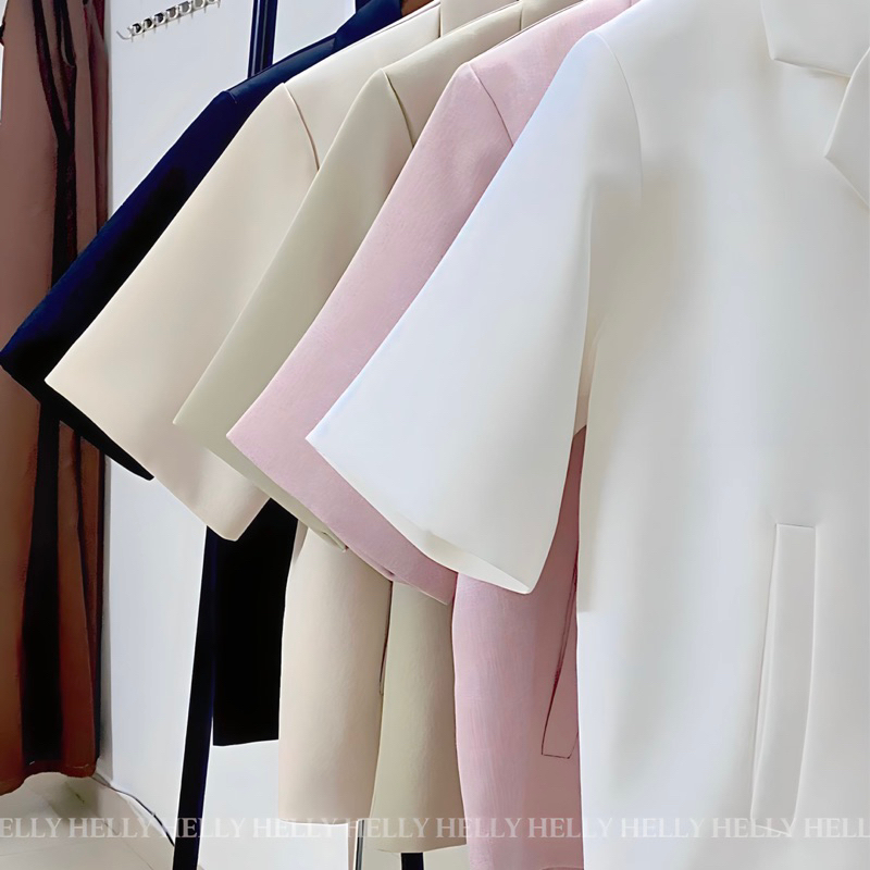 ÁO BLAZER NỮ CROPTOP TAY NGẮN HELLY SHOP | BigBuy360 - bigbuy360.vn
