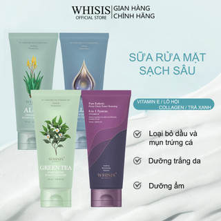 Sữa Rửa Mặt Dịu Nhẹ Hàn Quốc WHISIS Dưỡng Ẩm Kiềm Dầu Trắng Da Dành Cho Mọi Loại Da 120ml