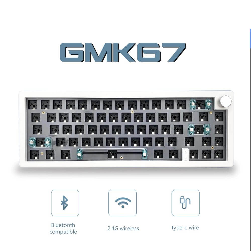 KIT bàn phím cơ GMK67 Mạch Xuôi | Gasket Mount  | Bluetooth 5.0 | Wireless 2.4Ghz | Hotswap | Led RG ZOOPC