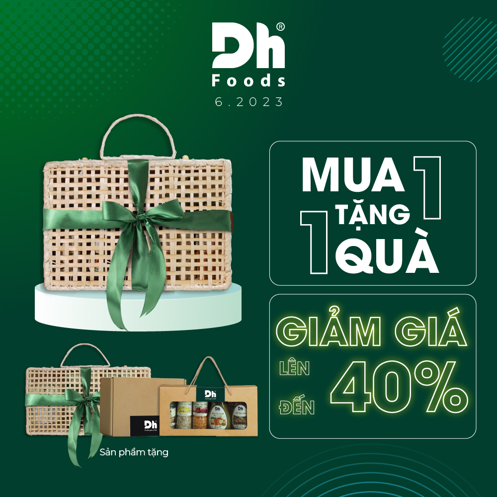 Giỏ Quà Gia Vị - Vị Phương - Combo Trọn Bộ 12 Loại Gia Vị Dh Foods - Set Combo Hộp Quà Tặng Mẹ, Bạn Bè Ý Nghĩa