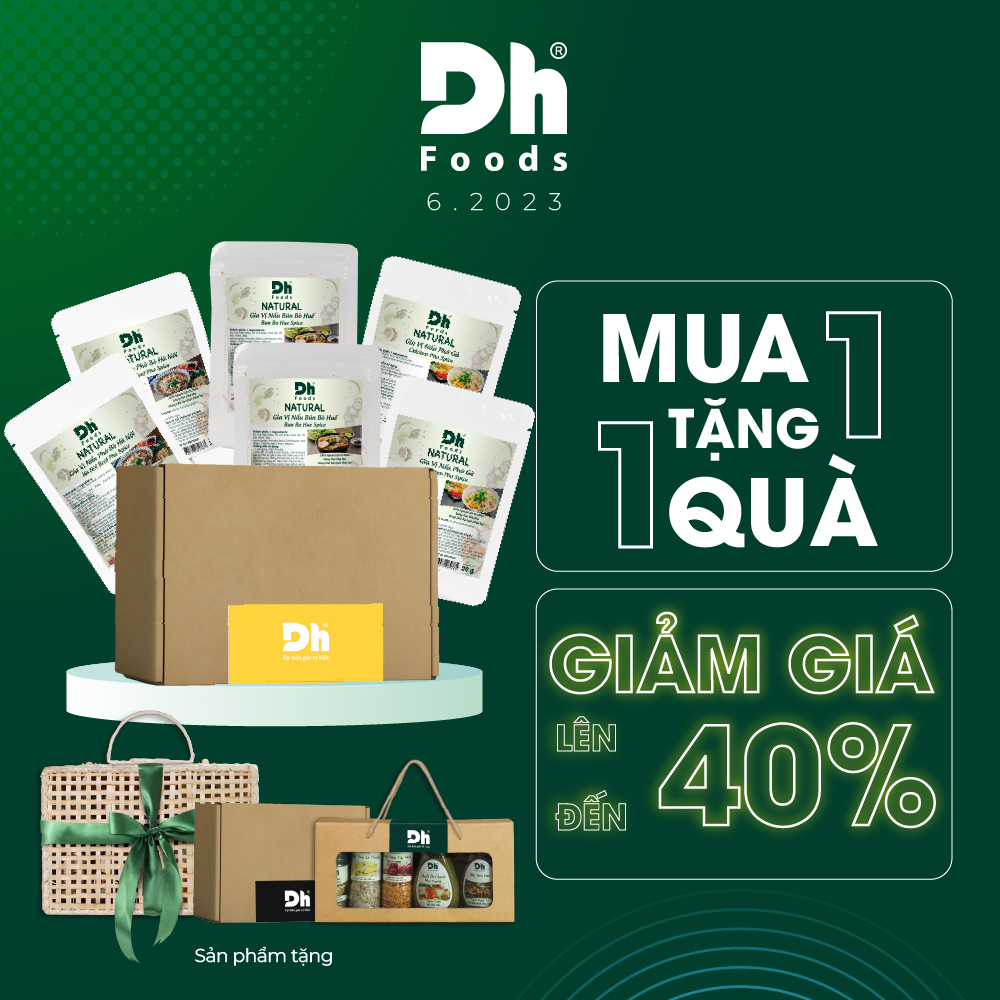 Hộp Gia Vị Nấu Phở - Bún Bò Dh Foods - Set 6 sản phẩm gia vị nấu Phở Bò Hà Nội, Phở Gà và Bún Bò Huế