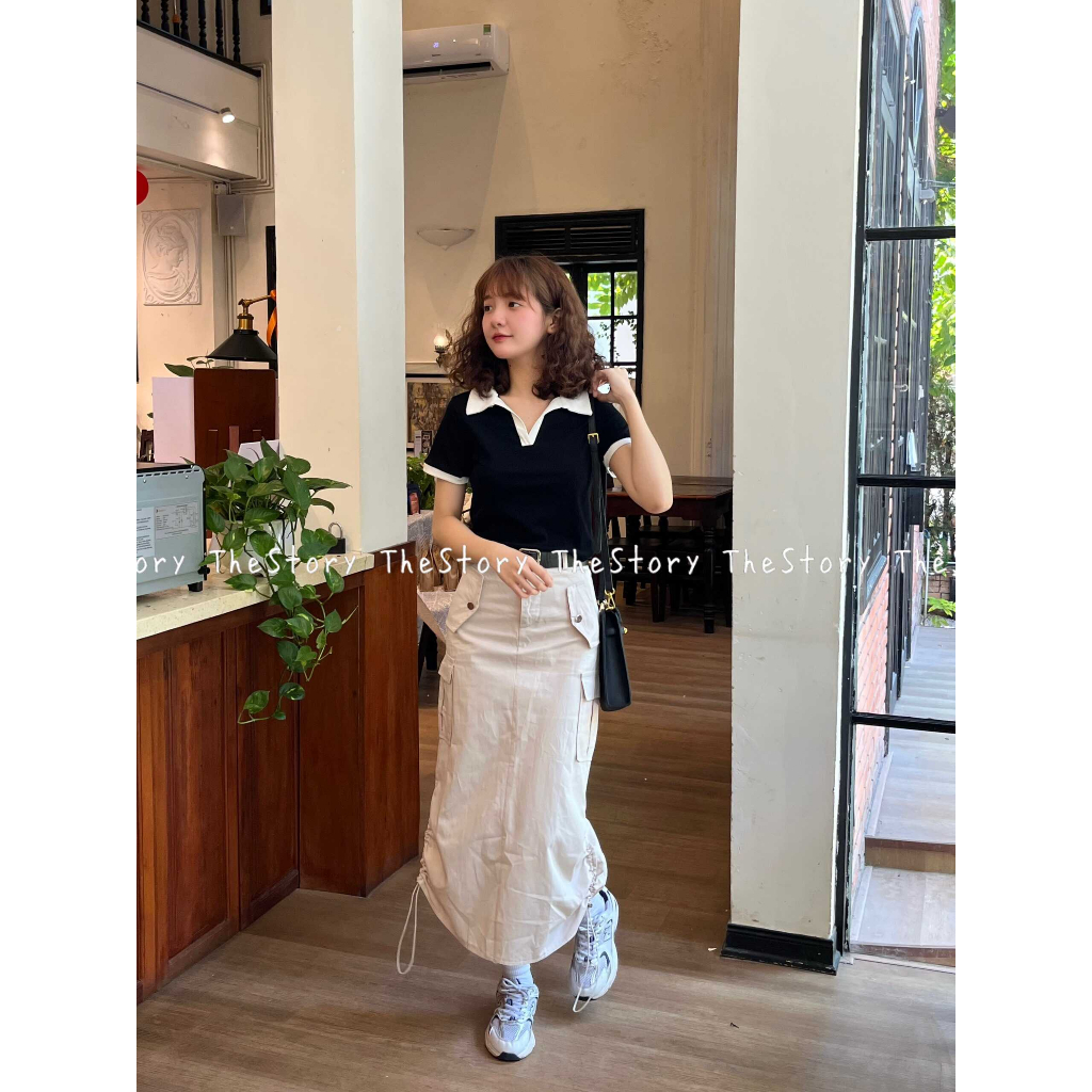 Áo thun polo croptop  A3032