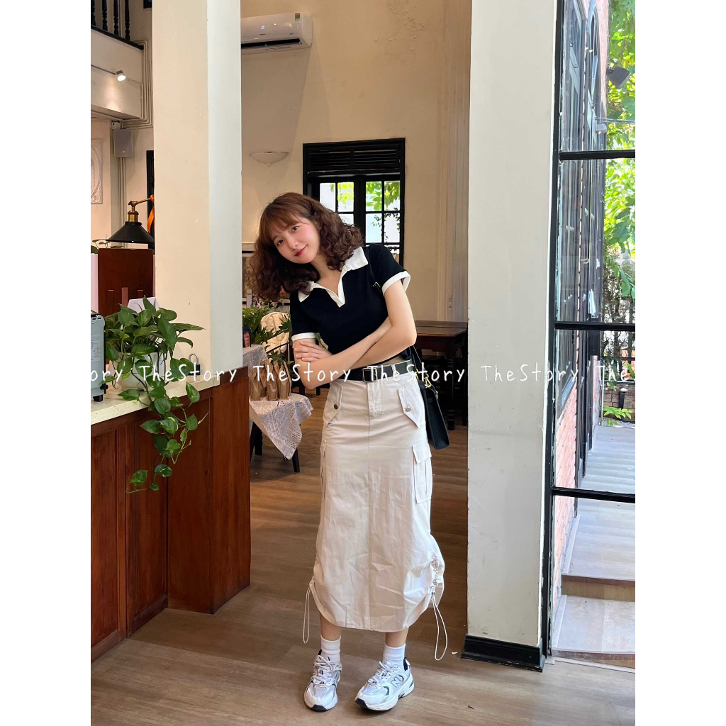 Áo thun polo croptop  A3032