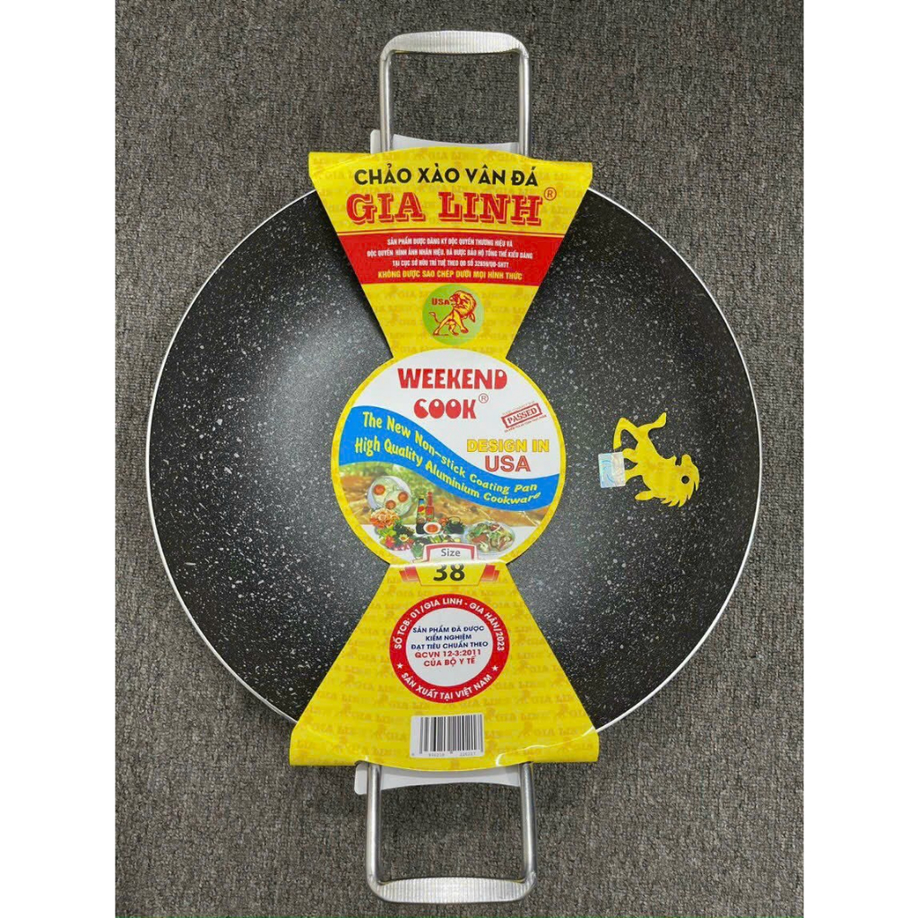 CHẢO BẦU VÂN ĐÁ GIA LINH 2 QUAI VUÔNG