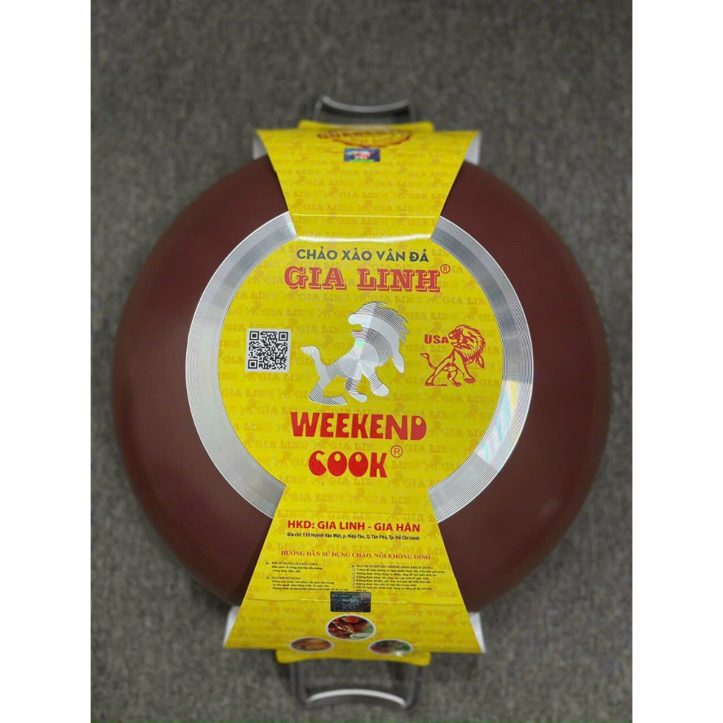 CHẢO BẦU VÂN ĐÁ GIA LINH 2 QUAI VUÔNG