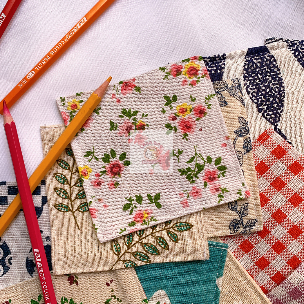 Lót ly Vải Lanh Vintage Nhiều Mẫu Làm Phụ Kiện Chụp Ảnh, Decor Trang Trí Nhà Cửa