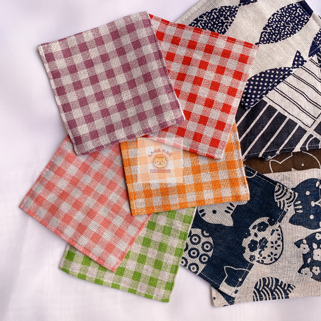 Lót ly Vải Lanh Vintage Nhiều Mẫu Làm Phụ Kiện Chụp Ảnh, Decor Trang Trí Nhà Cửa