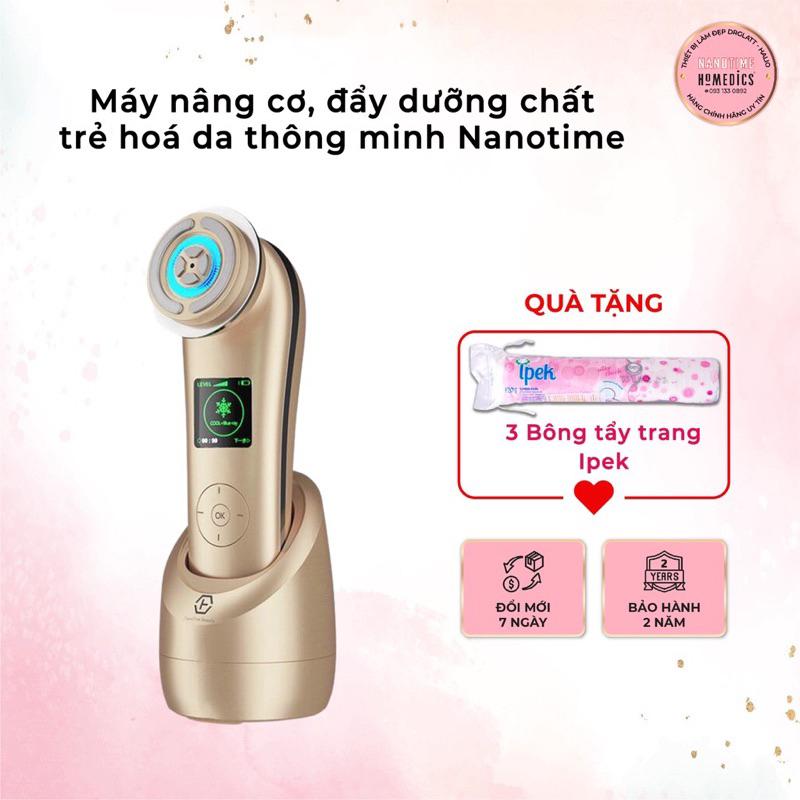 [CHÍNH HÃNG] Máy nâng cơ mặt Nanotime F81E cao cấp, đẩy dưỡng chất trẻ hoá da - Thiết bị làm đẹp