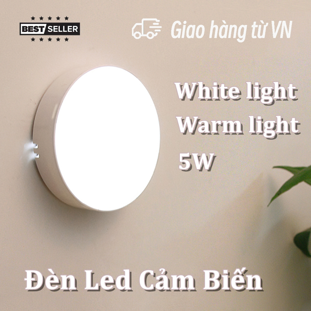 Đèn Cảm Biến, Đèn Led Tròn Cảm Ứng Chuyển Động Dán Tường Sạc USB | BigBuy360 - bigbuy360.vn