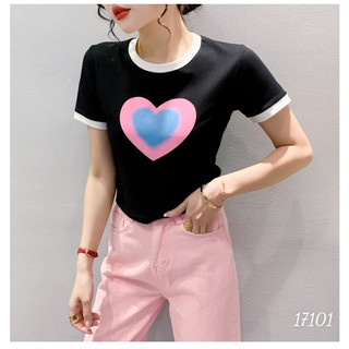 Áo kiểu BIGSIZE Croptop form ôm Tim 17101