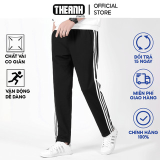 Quần thể thao 3 sọc nam nữ, chất thun poly mềm mại, form đẹp, có túi khóa sườn QD079