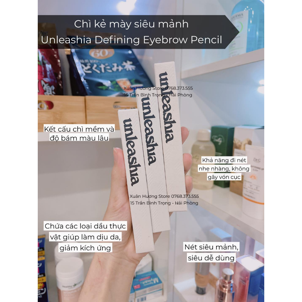 Chì kẻ lông mày 2 đầu siêu mảnh Unleashia Shaper Defining Eyebrow Pencil