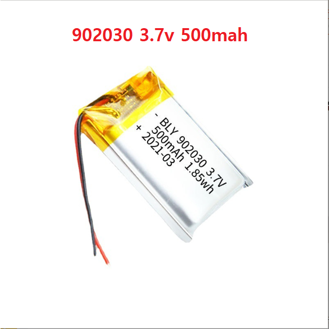 Pin sạc LiPo 3.7V 500mah 902030 Thiết bị điện tử Mp3 MP4 MP5 GPS PSP Bluetooth